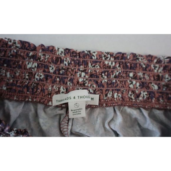 Threads 4 Thought TWA1750 Women's Sz M Pink/White Floral Print Gwyneth Shorts - Picture 5 of 9